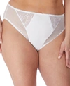 Elomi Charley Full Figure Mesh & Lace Brazilian Briefs In White