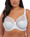 Elomi Full Figure Morgan Banded Underwire Stretch Lace Bra El4110, Online Only In White
