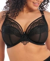 Elomi Full Figure Women's Priya Underwire Plunge Bra El4550 In Black