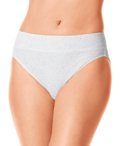 Warner's No Pinches No Problems Hi Cut Brief Underwear 5138 In Blue Animal