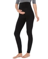 Cuddl Duds Softwear With Stretch High-waisted Maternity Layering Leggings In Black
