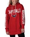 G-III 4HER BY CARL BANKS WOMEN'S RED WASHINGTON CAPITALS EXTRA INNING PULLOVER HOODIE