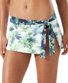 Tommy Bahama Palm Modern Side-tie Skirt Swim Bottoms Women's Swimsuit In White Multi