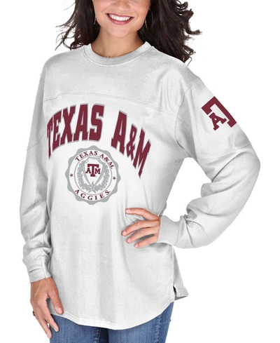 Pressbox Women's White Texas A&m Aggies Edith Long Sleeve T-shirt