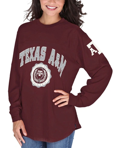 Pressbox Women's Maroon Texas A&m Aggies Edith Long Sleeve T-shirt