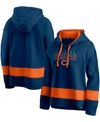 FANATICS WOMEN'S NAVY AND ORANGE CHICAGO BEARS COLORS OF PRIDE COLORBLOCK PULLOVER HOODIE