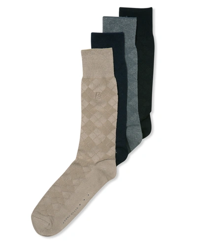 Perry Ellis Portfolio Perry Ellis Men's Socks, Diamond Single Pack In Heather Charcoal