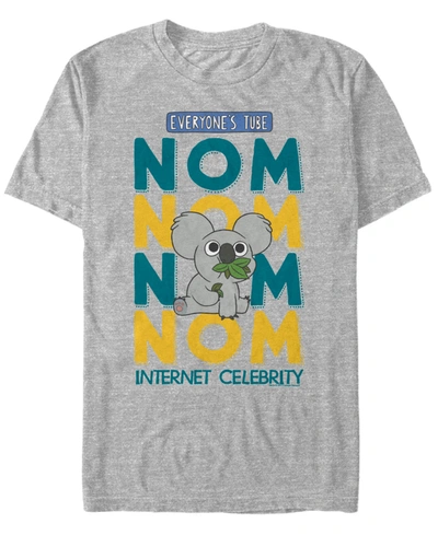 Fifth Sun Men's We Bare Bears Nom Nom Internet Celebrity Short Sleeve T- Shirt In Heather Gr