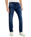 Guess Men's Eco Patch Pocket Skinny Fit Jeans In Dark Crinkle Wash