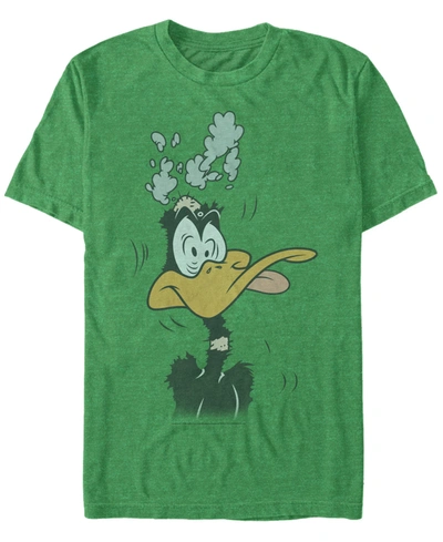 Fifth Sun Looney Tunes Men's Daffy Duck Brain Fried Short Sleeve T-shirt In Kelly Heat
