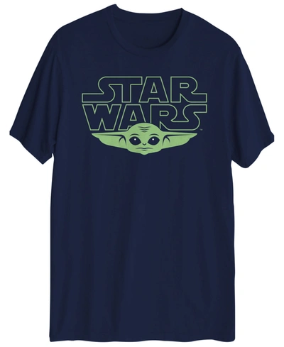 Hybrid Men's Star Wars The Child Yoda Head Graphic T-shirt In Navy