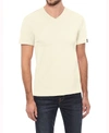 X-ray Men's Basic V-neck Short Sleeve T-shirt In Buttercream
