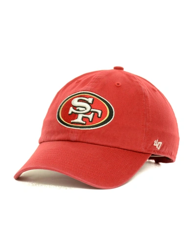 47 Brand San Francisco 49ers Clean Up Cap In Red