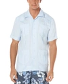 CUBAVERA MEN'S BIG & TALL SHORT-SLEEVE 4-POCKET 100% LINEN GUAYABERA SHIRT