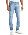 INC INTERNATIONAL CONCEPTS MEN'S LIGHT WASH SKINNY RIPPED JEANS, CREATED FOR MACY'S