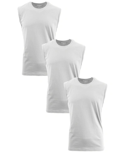 Galaxy By Harvic Men's Muscle Tank Top, Pack Of 3 In White X