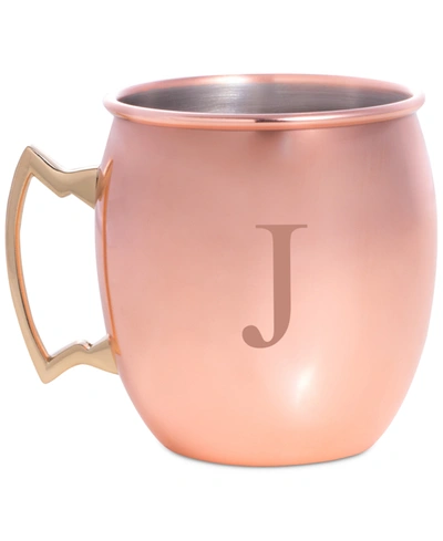 Bey-berk Monogrammed Moscow Mule Mug In 'j'