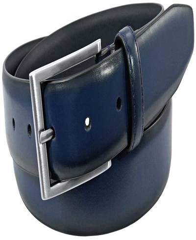 Florsheim Men's Carmine Leather Belt In Navy