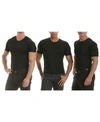 INSTASLIM MEN'S BIG & TALL INSTA SLIM 3 PACK COMPRESSION SHORT SLEEVE CREW-NECK T-SHIRTS