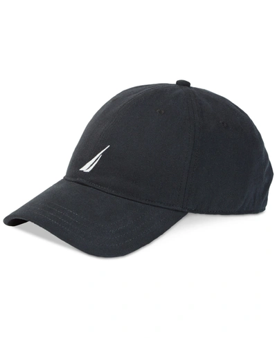 Nautica Logo Baseball Cap In New Black