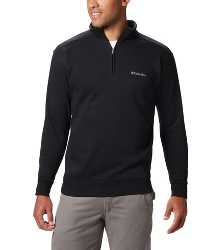 Columbia Big And Tall Steens Mountain Half Snap Fleece Sweatshirt In Black