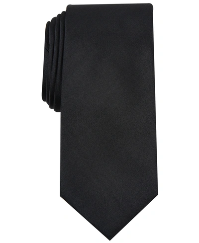 Alfani Men's Metallic Texture Slim Tie, Created For Macy's In Black