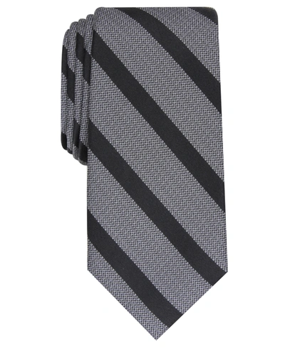 Alfani Men's Slim Stripe Tie, Created For Macy's In Black