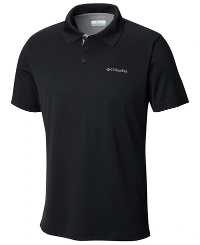 Columbia Thistletown Ihlls Mens Short Sleeve Collar Polo In Black