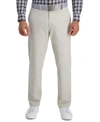 Haggar Men's Straight Fit Soft Chino Premium Dress Pant In String