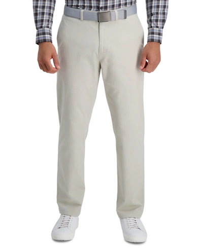Haggar Men's Straight Fit Soft Chino Premium Dress Pant In String