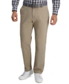 Haggar Men's Straight Fit Soft Chino Premium Dress Pant In Medium Khaki