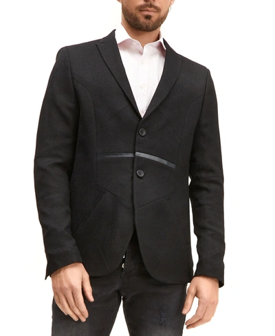 Ron Tomson Men's Modern Lightweight Geometric Sport Coat In Black