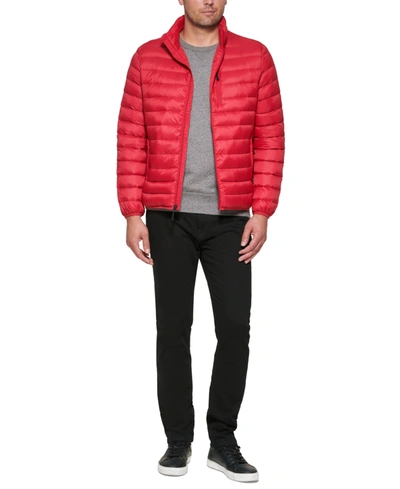Club Room Men's Down Packable Quilted Puffer Jacket, Created For Macy's In Red