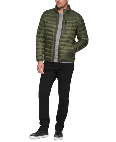 Club Room Men's Down Packable Quilted Puffer Jacket, Created For Macy's In Olive