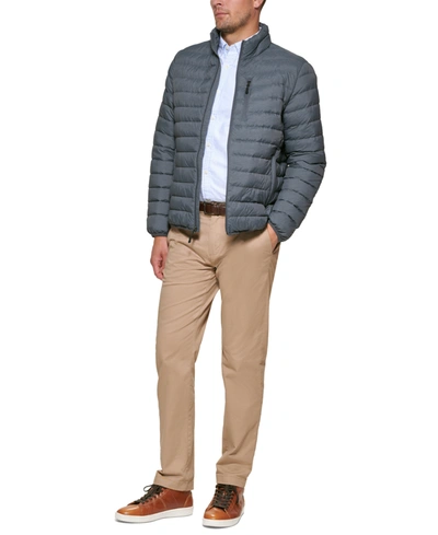 Club Room Men's Down Packable Quilted Puffer Jacket, Created For Macy's In Heather Char