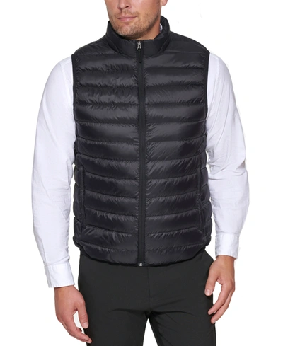 Club Room Men's Quilted Packable Puffer Vest, Created For Macy's In Black
