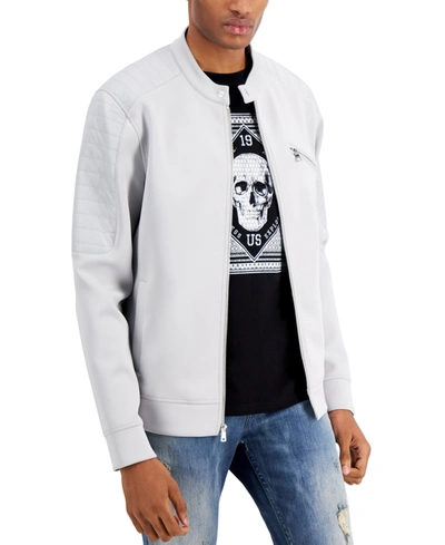 Inc International Concepts Men's Wilson Moto Jacket, Created For Macy's In Stucco Grey