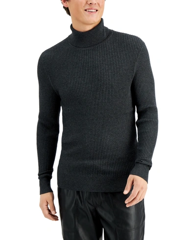 Inc International Concepts Men's Ascher Rollneck Sweater, Created For Macy's In Hthr Onyx B