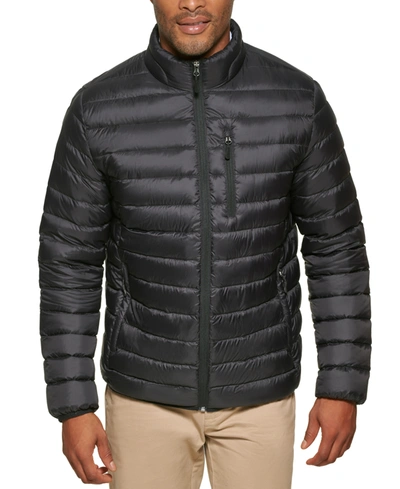 Club Room Men's Down Packable Quilted Puffer Jacket, Created For Macy's In Black