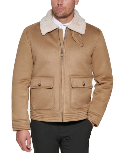 Club Room Men's Faux Suede Jacket, Created For Macy's In Tan