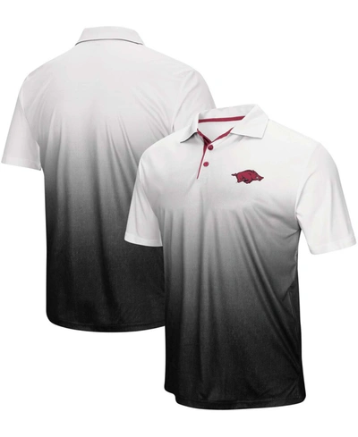 Colosseum Men's Gray Arkansas Razorbacks Magic Team Logo Polo Shirt