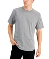 Alfani Men's Solid Supima Blend Crewneck T-shirt, Created For Macy's In Oxford Hthr