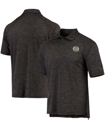 Colosseum Men's Heathered Black Colorado State Rams Logo Down Swing Polo In Heather Black
