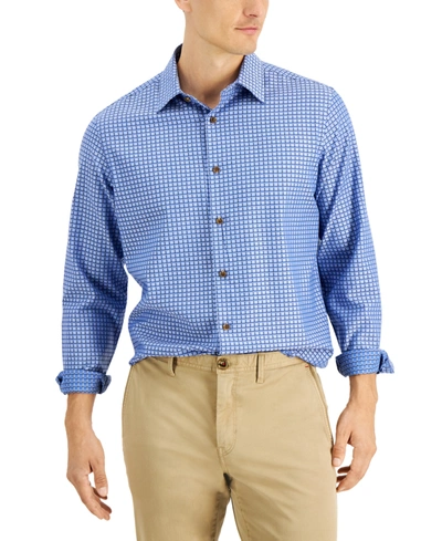 Club Room Men's Debala Plaid Shirt, Created For Macy's In Blue Combo