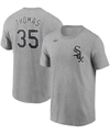 NIKE MEN'S FRANK THOMAS GRAY CHICAGO WHITE SOX COOPERSTOWN COLLECTION NAME AND NUMBER T-SHIRT