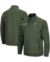 Colosseum Men's Olive Florida State Seminoles Oht Military-inspired Appreciation Digit Quarter-snap Jacket In Olive