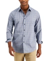 Club Room Men's Pioloa Plaid Shirt, Created For Macy's In Blue Combo