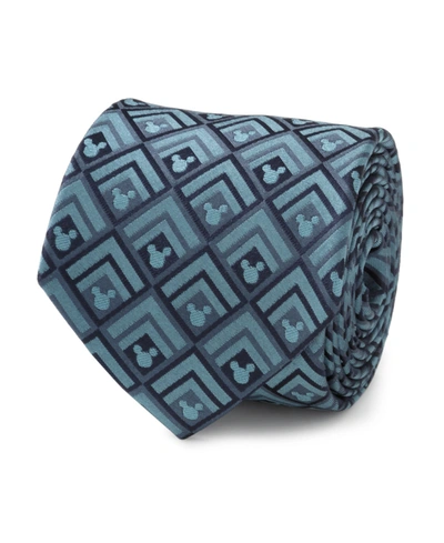 Disney Men's Mickey Diamond Men's Tie In Teal