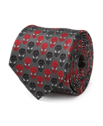 Marvel Men's Spider-man Chevron Tie In Gray