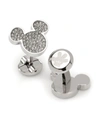 Disney Men's Pave Crystal Cufflinks In Silver-tone